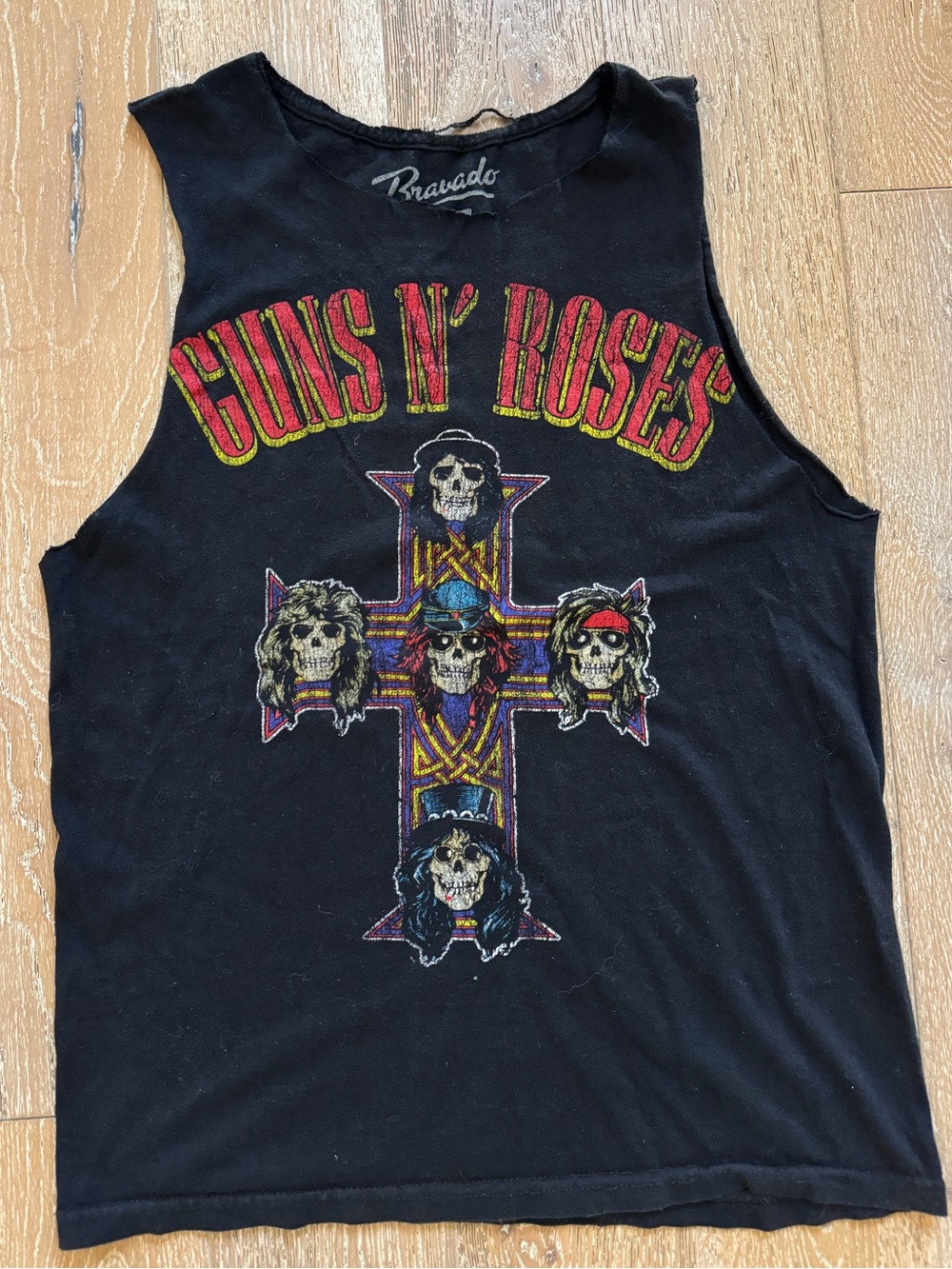 Vintage Black Guns N' Roses Graphic Muscle Tank - Bravado